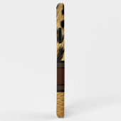 カスタムフェイクレオパード皮金ゴールドレザーパターン Case-Mate iPhoneケース (裏面/右)