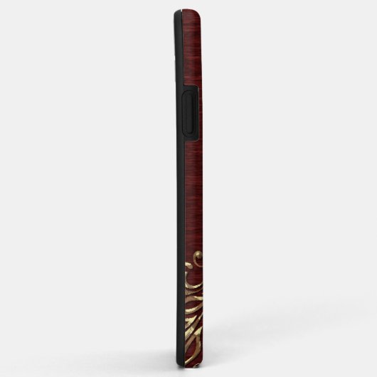 カスタムフェイク光沢金ゴールドフローラ旋回パターン Case-Mate iPhoneケース (裏面/右)