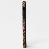 カスタムフェイク光沢金ゴールドフローラ旋回パターン Case-Mate iPhoneケース (裏面/左)