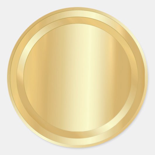 カスタムフェイク金ゴールドエレガントグラマラストレンディーテンプレート ラウンドシール (正面)