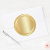 カスタムフェイク金ゴールドエレガントグラマラストレンディーテンプレート ラウンドシール (封筒)