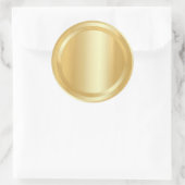 カスタムフェイク金ゴールドエレガントグラマラストレンディーテンプレート ラウンドシール (バッグ)