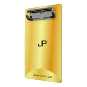 カスタムフェイク金ゴールドエレガントモノグラムモダンテンプレート ミニクリップボード (アングル2)