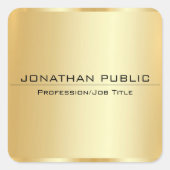 カスタムフェイク金ゴールドメタリックモダンルッエレガントクGLAM スクエアシール (正面)