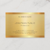カスタムフェイク金ゴールドモダンエレガントプロフェッショナル 名刺 (裏面)