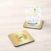 カスタムフェイク金ゴールドモノグラムグラムテンプレート コースター (右側)