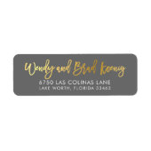 カスタムフェイク金ゴールド箔の名前グレー金ゴールドROSS ラベル (正面)