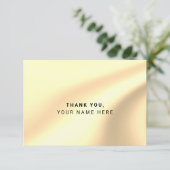 カスタムフェイク金ホイルシンプルサンキューカード 招待状 (スタンド正面)