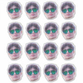 カスタムフェイスステッカー, パーソナライズステッカー, 顔 シール (正面)