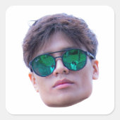 カスタムフェイスステッカー, パーソナライズステッカー, 顔 スクエアシール (正面)