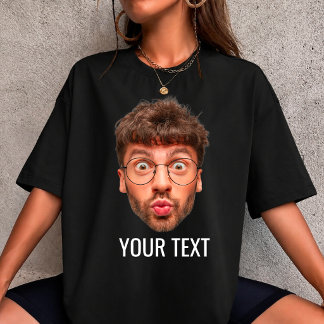 カスタムフェイスティー | 写真とテキストをカスタマイズできるTシャツ Tシャツ
