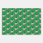 カスタムフェイスフォトサンタハット ラッピングペーパーシート (正面2)