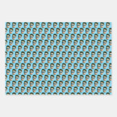 カスタムフェイスヘッド ウェディング ブライダルシャワー パーティ フェイス ラッピングペーパーシート (正面3)