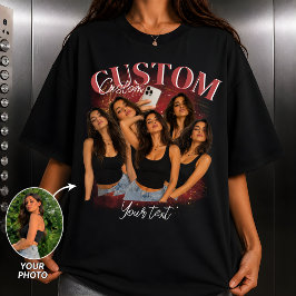 カスタムフェイス バースデー 写真 ヴィンテージ ファミリー 海賊版Tシャツ Tシャツ