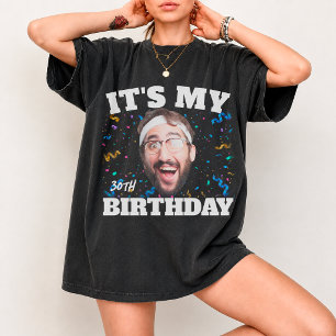 カスタムフェイス 誕生日 お誕生日おめでとう 30歳 写真 Tシャツ
