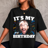 カスタムフェイス 誕生日 お誕生日おめでとう 30歳 写真    Tシャツ