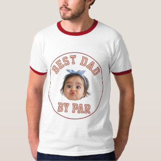 カスタムフェイス Best Dad By Par 新米パパのためのパーソナライズド Tシャツ