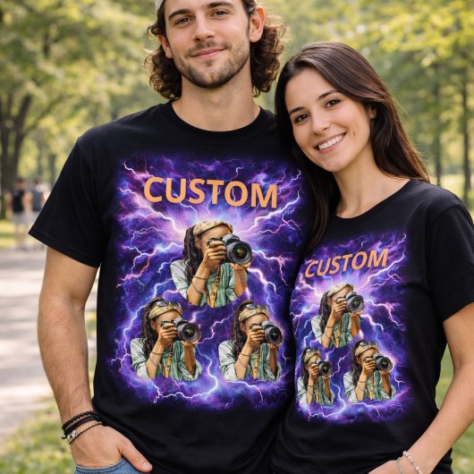 カスタムフェイスTシャツ - 写真入りTシャツギフト Tシャツ