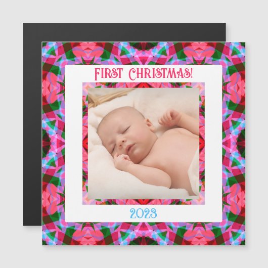 カスタムフェスティバルすてきクリスマスフォトマグネットカード (正面/裏面)