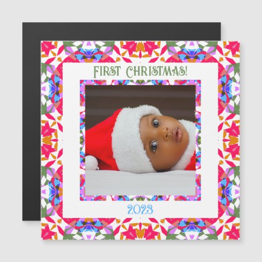 カスタムフェスティバルすてきクリスマスフォト磁気プレゼント (正面/裏面)