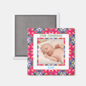 カスタムフェスティバルすてきクリスマス写真写真枠 マグネット (正面/裏面)