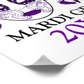 カスタムフェスティバルマスク付きマルディグラ ポスター (角)