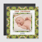 カスタムフェスティバルメリークリスマスフォトマグネットカード (正面/裏面)