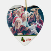 カスタムフェスティバル両面ファミリーフォトクリスマスクリスマス セラミックオーナメント (右)