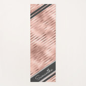 カスタムフォイルパーソナライズされた名のストライプ ヨガマット (正面)