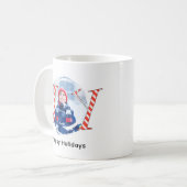 カスタムフォトでクリスマスの喜びを コーヒーマグカップ (正面左)