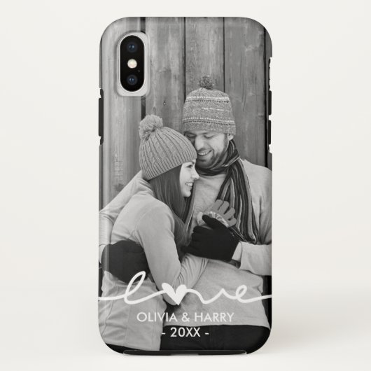 カスタムフォトとLove Script Case-Mate iPhoneケース (裏面)
