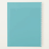 カスタムフォトアクア結婚ホワイトのエレガント脚本 プランナー手帳 (裏面)