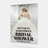 カスタムフォトアクリルブライダルシャワーウェルカムサイン アクリルサイン (傾斜)