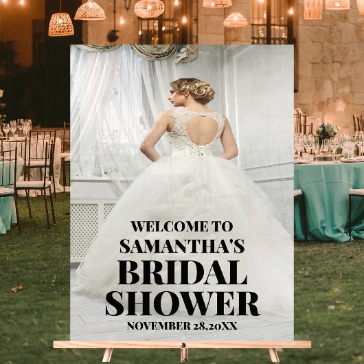 カスタムフォトアクリルブライダルシャワーウェルカムサイン アクリルサイン