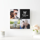 カスタムフォトアクリル壁掛け時計 スクエア壁時計 (ホーム)