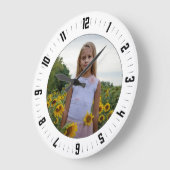 カスタムフォトアクリル壁掛け時計 ラージ壁時計 (傾斜)