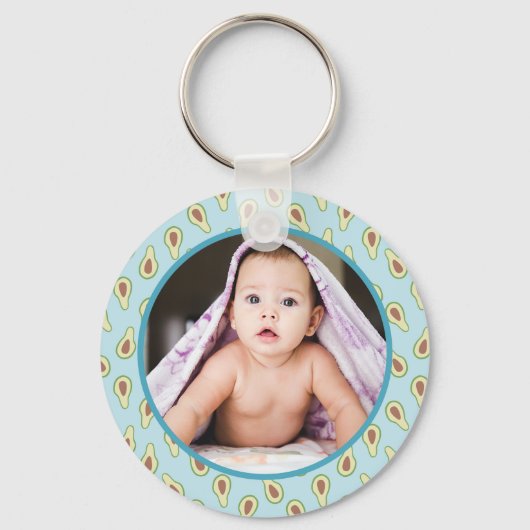 カスタムフォトアボカドパターン キーホルダー (正面)