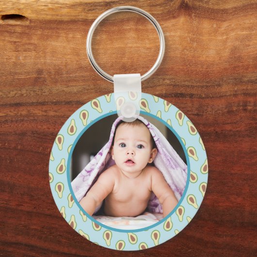 カスタムフォトアボカドパターン キーホルダー (正面)