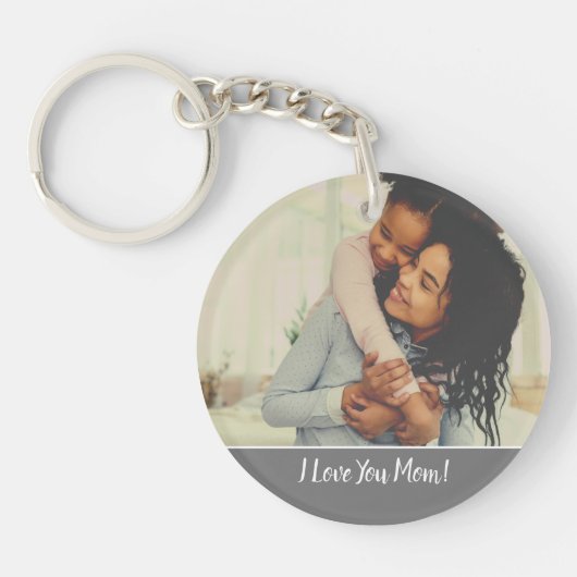 カスタムフォトアラブユーマムグレイ キーホルダー (正面)