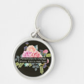 カスタムフォトアートネームモノグラム引用文スモールプレミアム キーホルダー (正面)