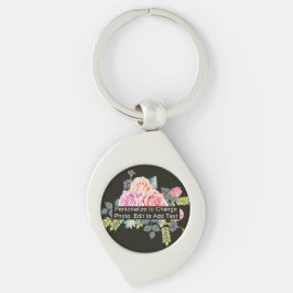 カスタムフォトアートネームモノグラム引用文ハート形 キーホルダー