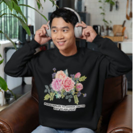 カスタムフォトアートワークのパーソナライズ引用文濃色 スウェットシャツ