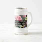 カスタムフォトアートワークスローガンホワイト ビールジョッキ (正面右)