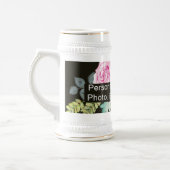 カスタムフォトアートワークスローガンホワイト ビールジョッキ (左)