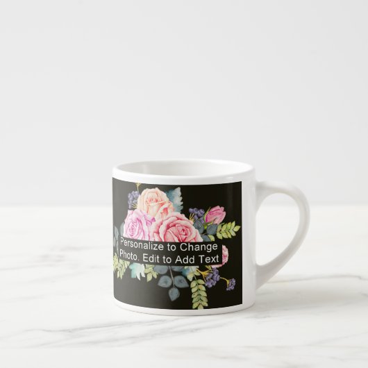 カスタムフォトアートワークスローガン エスプレッソカップ (右)