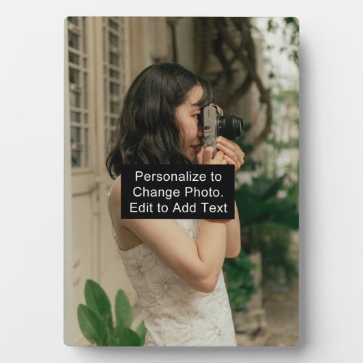 カスタムフォトアートワーク名前の追加引用文縦 フォトプラーク (正面)