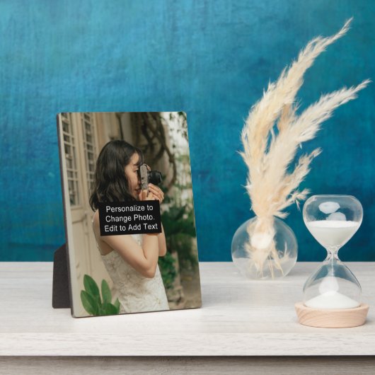 カスタムフォトアートワーク名前の追加引用文縦 フォトプラーク (側面)