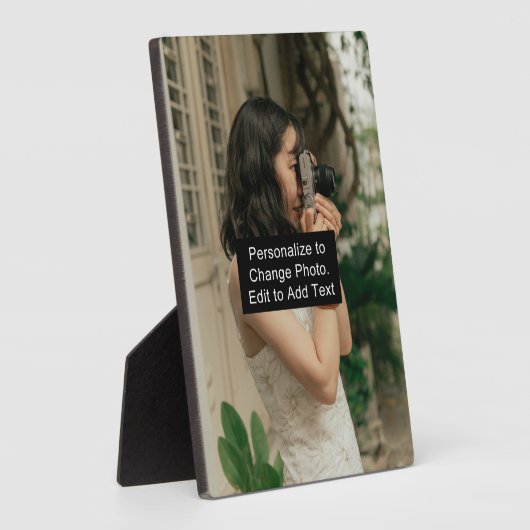 カスタムフォトアートワーク名前の追加引用文縦 フォトプラーク (側面)