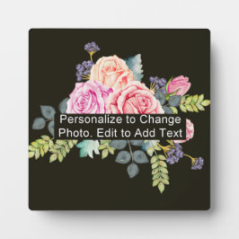 カスタムフォトアートワーク名前の追加引用文 フォトプラーク