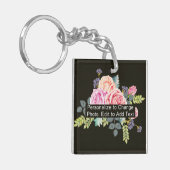 カスタムフォトアート名モノグラム引用文アクリルRec キーホルダー (正面左)